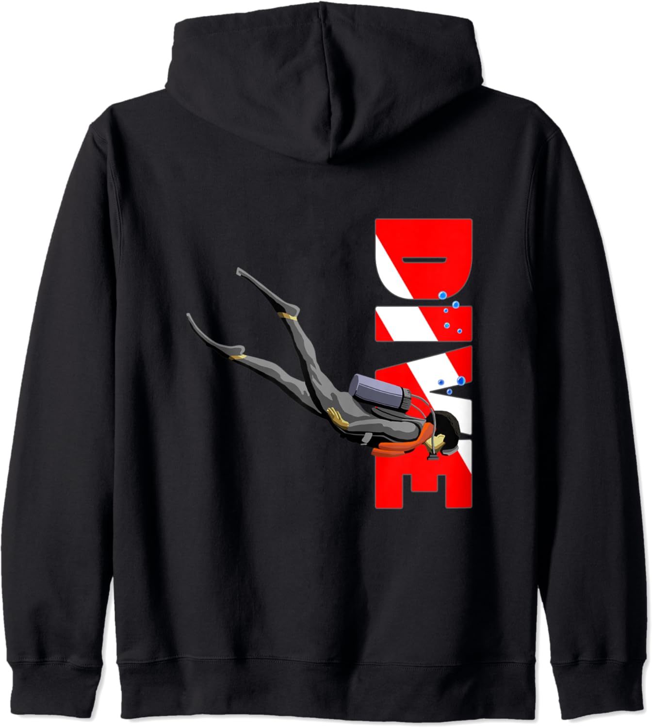 Dive Flag Scuba Diver Zip Hoodie Clothing, Shoes & Jewelry
